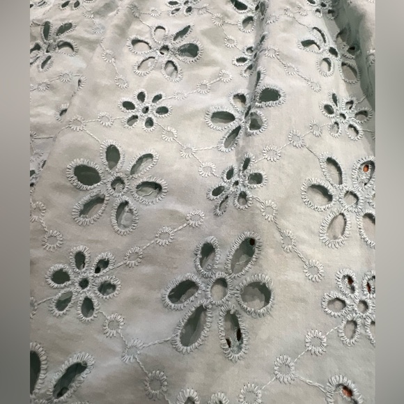 We The Free Light Green Eyelet Button Down Shirt Size XS-S/TP - Picture 10 of 12